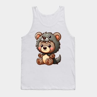 Cute Wolf Bear kawaii Tank Top